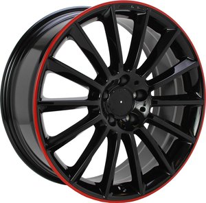 Origineel MERCEDES A1774011900 Zwart met rode rand 19 inch velg